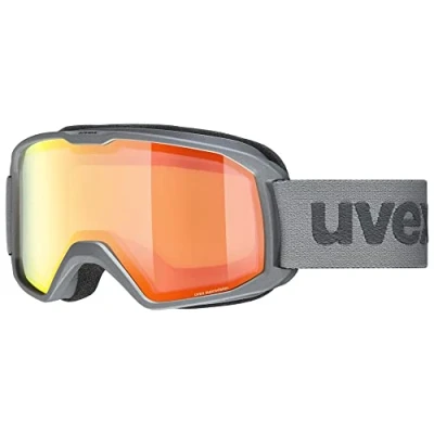 Imagen de uvex elemnt FM, gafas de esquí unisex, campo visual ampliado antivaho, ventilación sin corrientes aire, rhino matt/orange orange, one size
