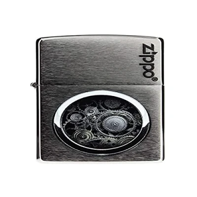 Imagen de zippo Mechero Brushed Chrome Gears In Circle, Logo