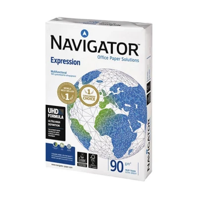Imagen de Navigator Expression Paquete de 2500 folios papel para impresora/fotocopiadora 90g/m² A4, Blanco