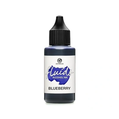 Imagen de Octopus 30ml Fluids alcohol Ink Blueberry, Tinta al para Fluid Art y Resin Art, púrpura