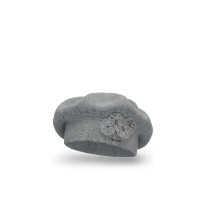 Imagen de Vivisence Boina Floral Invernal para Mujeres 7006, Hecho En La UE, Gris,Talla Única