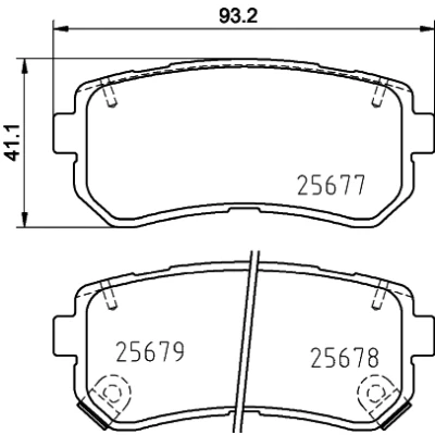 Imagen de HELLA 8DB 355 020 851 Juego de pastillas freno con avisador acústico desgaste accesorios HYUNDAI: ix20, Kona SUV, Furgón / SUV