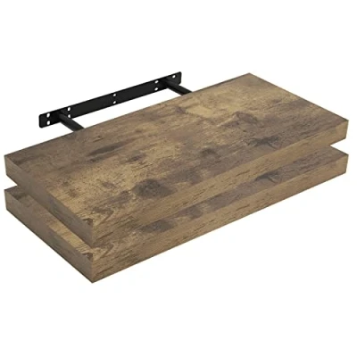 Imagen de WOLTU Estanteria Pared, Estante Flotante, Juego de 2 Pared Madera MDF, para salón, Cocina, Pasillo RG9369hov
