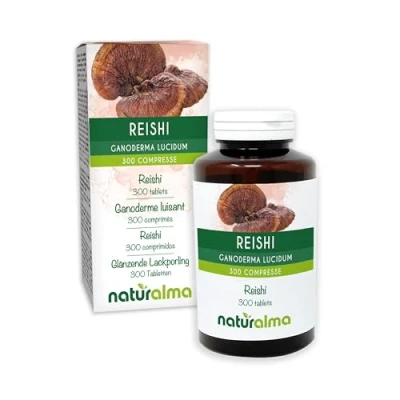 Imagen de Reishi (Ganoderma lucidum) hongo Naturalma 150 g 300 comprimidos Complemento alimenticio Natural y Vegano