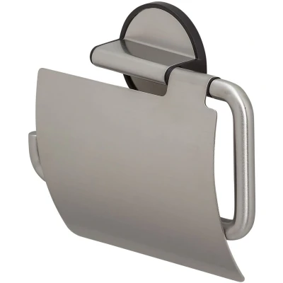 Imagen de Tiger Tune Portarrollos con tapa Acero inoxidable cepillado / Negro