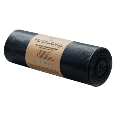Imagen de Bolsas de basura resistentes TSP 240 l, al menos el 90% residuos postconsumo (PE), certificado Blauer Engel, rollo 10, extremadamente (70 μm), 1000 x 1250 mm, ideales para