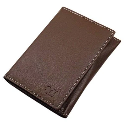 Imagen de Cuero de búfalo Elegante Tarjetero para documento Identidad y Tarjeta crédito MJ Design Germany con protección RFID NFC (Marrón)