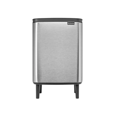 Imagen de Brabantia 227264 Cubo de basura Bo Hi, 12L, Matt Steel Fingerprint Proof