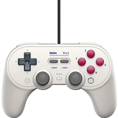Imagen de Retro Bit 8Bitdo Pro 2 Wired USB Controller for Switch, PC, Android, Steam &amp; Raspberry Pi (Grey Edition) (Nintendo Switch)
