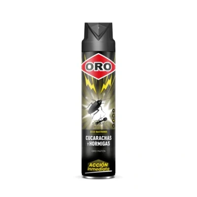 Imagen de ORO Insecticida rastreros Contra cucarachas, hormigas y otros bichos Acción inmediata máxima eficacia Para interiores exteriores 750 ml