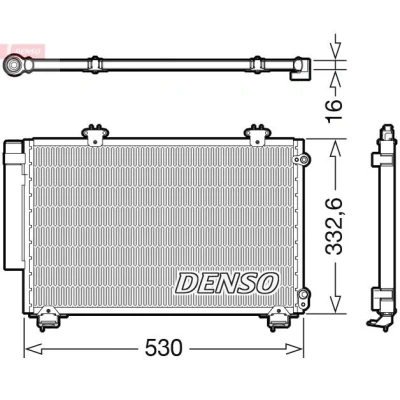 Imagen de DENSO DCN50060 Condensador con secador R 134 a TOYOTA: Yaris I Hatchback, II Hatchback
