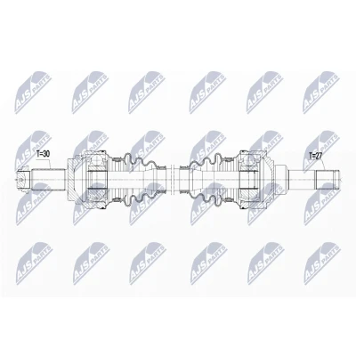 Imagen de NTY NPW BM 075 Árbol de Transmisión Eje trasero izquierda 776 automática BMW: 5 GT