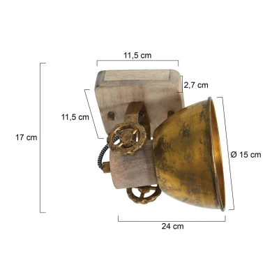 Imagen de Steinhauer Foco de techo Gearwood, 1 luces bronce