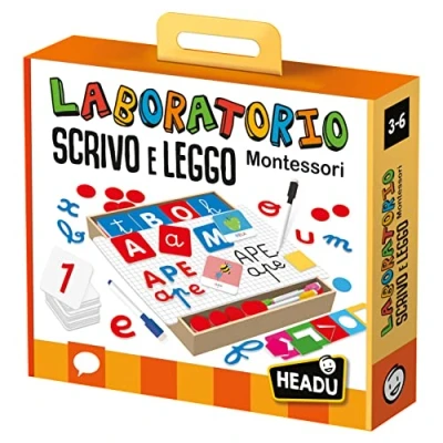 Imagen de Headu Laboratorio Escribo &amp; Leí Montessori El Kit más Completo para Aprender a Leer y Escribir It29426 Juego Educativo niños 3 6 años Made in Italy