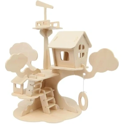 Imagen de Marabu Kids 3D Puzzle de Madera (37 Piezas, 28 x 26 cm), Color casa para árboles. (0317000000011)