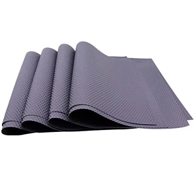 Imagen de Panngu 8 Alfombrillas antibacterianas para frigorífico, Resistentes a la Humedad, Antideslizantes, Lavables, los estantes del Antihumedad, se Pueden Cortar Medida, Color Gris
