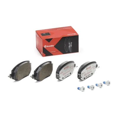 Imagen de BREMBO P 68 068X Juego de pastillas freno excl. contacto avisador desgaste con tornillos pinza freno, Chapa antichirridos sin accesorios