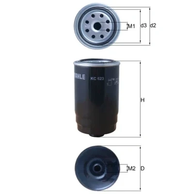 Imagen de MAHLE ORIGINAL KC 623 Filtro Combustible enroscable KIA: Sportage III, IV, cee‘d II Hatchback, HYUNDAI: Tucson, i20 Hatchback