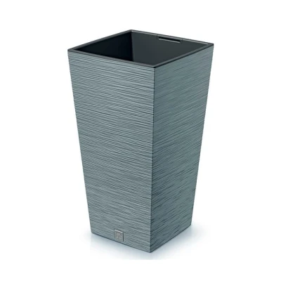 Imagen de Macetero color cemento, con depósito, colección FURU, de 34,5 x 66 cm, capacidad 24 L.