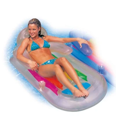 Imagen de Intex 58802, Colchoneta Ligera de Polipropileno, sillón bronceador, Unisex, Multicolor, 160x85 cm