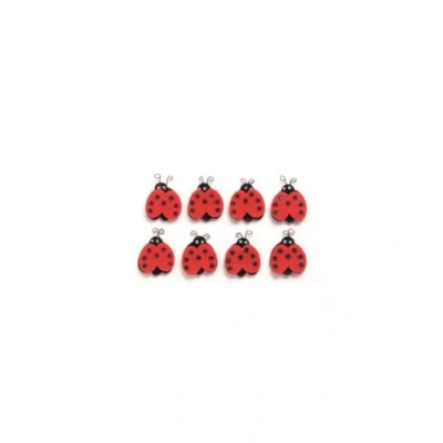 Imagen de Glorex Mariquita de fieltro (8 unidades, 2,8 cm), color rojo