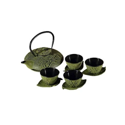 Imagen de lachineuse 2549 Servicios de té, Hierro Fundido, Bambú Verde