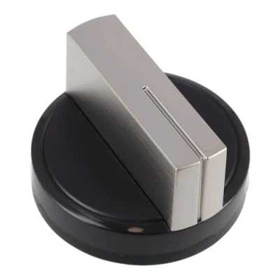 Imagen de sparefixd Perilla de control temperatura para placa gas Bosch, color plateado y negro