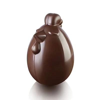 Imagen de silikomart Molde de Chocolate Termoformado Reutilizable LADY COCCA, Pack 1 Huevo Chocolate, Forma Gallina, 250 x 150 h 58 mm, Made in Italy