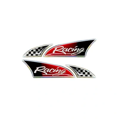 Imagen de Quattroerre 14851 Adhesivo 3D con logo Racing, par (izquierdo y derecho)