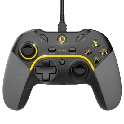 Imagen de EMPIRE GAMING Controlador de juegos con Cable Gamepad PC/PS3/Switch Modo Macro/Tubo Doble vibración Puerto audio 3.5 mm Ergonómico USB 1.8 M