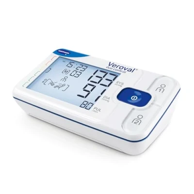 Imagen de VEROVAL, Tensiómetro de Brazo Digital Duo Control, Medidor Tensión Arterial, Aparato para Medir la Tensión, Medición Rápida y Precisa, Tecnología Dúo Sensor, 200 Lecturas, Talla Mediana (22 32cm)