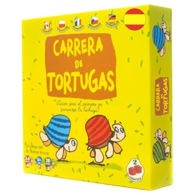 Imagen de 2Tomatoes Games Carrera de Tortugas Juego Mesa Infantil Estrategia,Astucia y Engaño Haz que tu Tortuga Llegue la Primera Emocionante 2 5 Jugadores Años Español Animales,Carreras