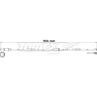 Imagen de TOMEX brakes TX 31 22 Sensor de Desgaste Pastillas Frenos Eje delantero BMW: X3, X4