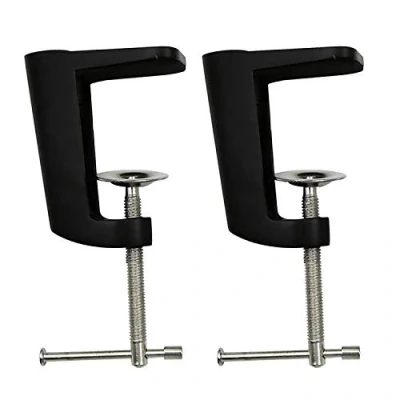 Imagen de POFET 2 soportes de metal ajustables 0 a 56 mm/0 59 mm, colores elegir, negro, 90 mm