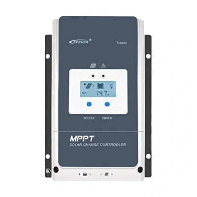Imagen de EPEVER 60A MPPT Controlador de Carga Solar 12V/24V/36V/48V con Pantalla LCD, Voltaje Circuito Abierto Hasta 150V para Sellado, GEL, Inundado y Usuario Tracer 6415AN