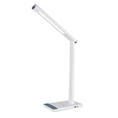 Imagen de Jandei lámpara LED Escritorio Con Carga USB Para Móvil, 3 Tonos de Color, Intensidad Regulable, Función Noche Y Modo Lectura, Mesita Noche, Luz Lectura Flexo Táctil. (Cuidado Ocular)