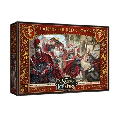 Imagen de a Song of Ice and Fire Juego de miniaturas mesa Lannister Red Cloaks Unit Box Soldados élite para batallas épicas. estrategia adultos, partir 14 años, 2 jugadores en