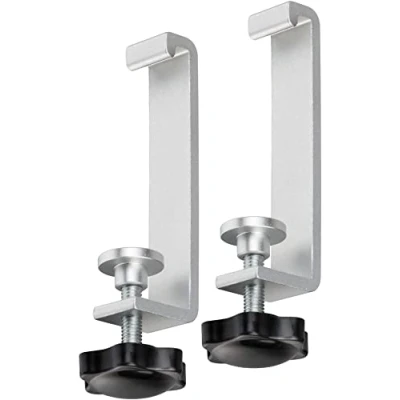 Imagen de Brennenstuhl abrazaderas de escritorio para regletas enchufes Alu Office Line (abrazaderas tornillo su puesto trabajo, adecuadas grosores mesa 16 60 mm)