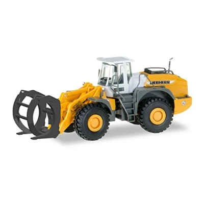 Imagen de herpa Cargador de Ruedas L580, manipulador Troncos con Cuchara, Modelo Excavadora, camión, Modelos en Miniatura, Objeto colección, plástico Escala 1:87