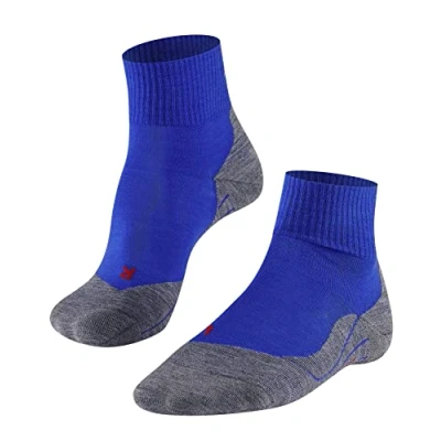 Imagen de FALKE TK5 Wander Short M SSO lana hilo funcional anti ampollas fino 1 par, Calcetines para senderismo Hombre, Azul (Yve 6714), 39 41