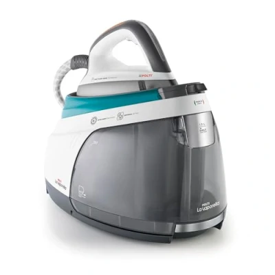 Imagen de Polti La Vaporella XT100C, Plancha de Vapor con Caldera, 7,5 Bar Presión, Autonomía Ilimitada, 1,4 L Capacidad, Potencia 2350 W, Pulso 500g, Blanco y Turquesa