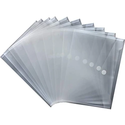 Imagen de EXXO by HFP 90161 Lote de 10 portadocumentos con cierre velcro (335 x 240 mm), transparente