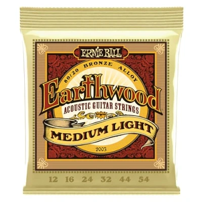 Imagen de Ernie Ball Earthwood Medium Light Cuerdas para guitarra acústica, bronce 80/20, calibre 12 54