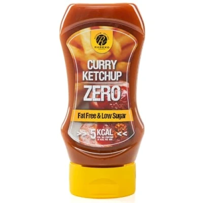 Imagen de Rabeko Zero Sauce salsa de tomate al curry, 1 x 350 ml sin azúcar y baja en grasas productos saludables bajos carbohidratos, reducidos calorías para ensaladas, patatas fritas,