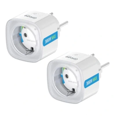 Imagen de Enchufe WiFi Inteligente EP8 con Control de APP, Programable Alexa y Google Home, Función Tiempo, Bianco, 2 piezas