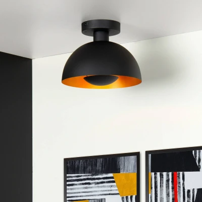 Imagen de Lucide Plafón Siemon de acero, Ø 25 cm, negro