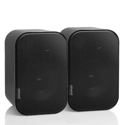 Imagen de Artsound UNI20, Juego de 2 Altavoces pasivos, Altavoz HiFi vías, 10 40 vatios, Montaje en Pared con rótula, Adecuado para Espacios hasta 20 m² como pasillos, cocinas, aseos, Color: Negro.