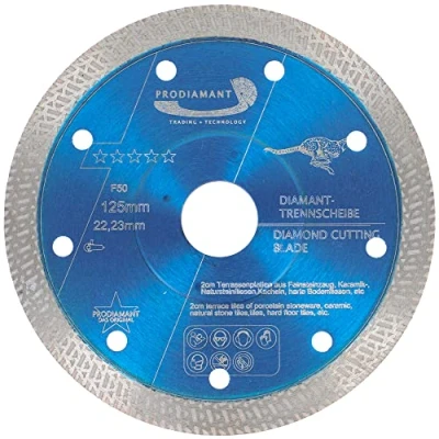 Imagen de PRODIAMANT Disco de corte diamante profesional/gres fino F50 extra 125 mm x 22,2 para un grosor placa hasta 20