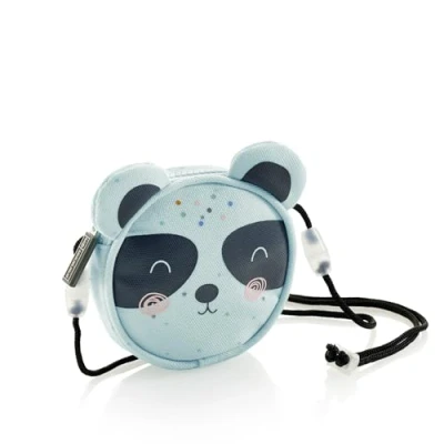 Imagen de Miquelrius Bolsito Infantil, Cordón Ajustable y Seguro, Material Extra Suave con Tacto de Algodón, Bandolera Medidas 110x110x40 mm, Niña Panda