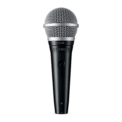 Imagen de Shure PGA48 XLR E Micrófono Dinámico de Mano para Voces con patrón captación cardioide, Interruptor Discreto Encendido/Apagado, Conector 3 Pines Cable a 15